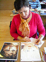 színes baba rajz