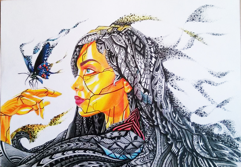 Beretta Dávid zentangle rajza zentangle