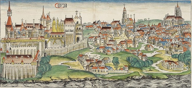Buda látképe a 17. századból